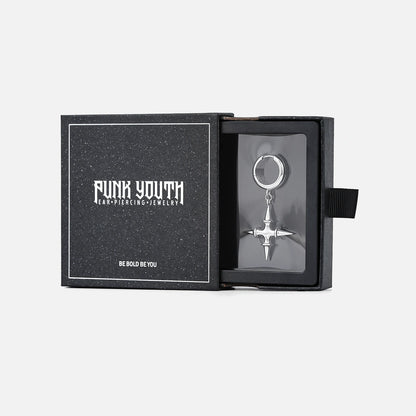 SPIKE CROSS EARRINGS