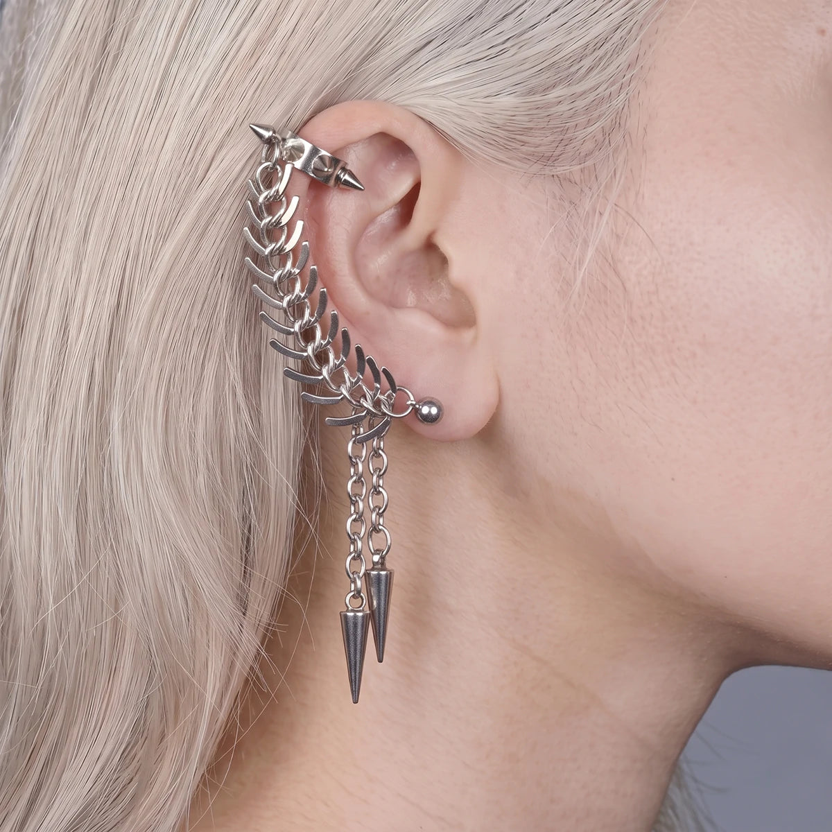 Ribcage Chain Piercing Earring