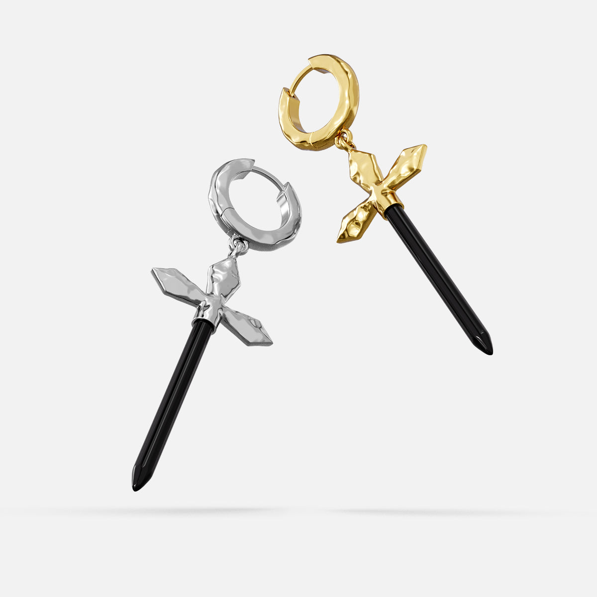 OBSIDIAN BLADE EARRINGS