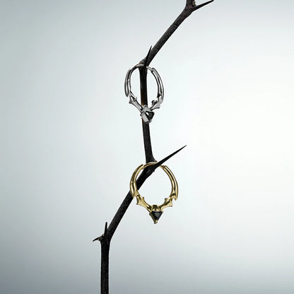 CREST STONE HOOP EARRINGS