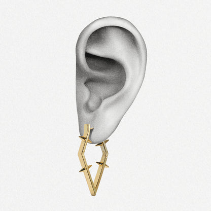 ANGULAR SPIKE FRAME EARRINGS
