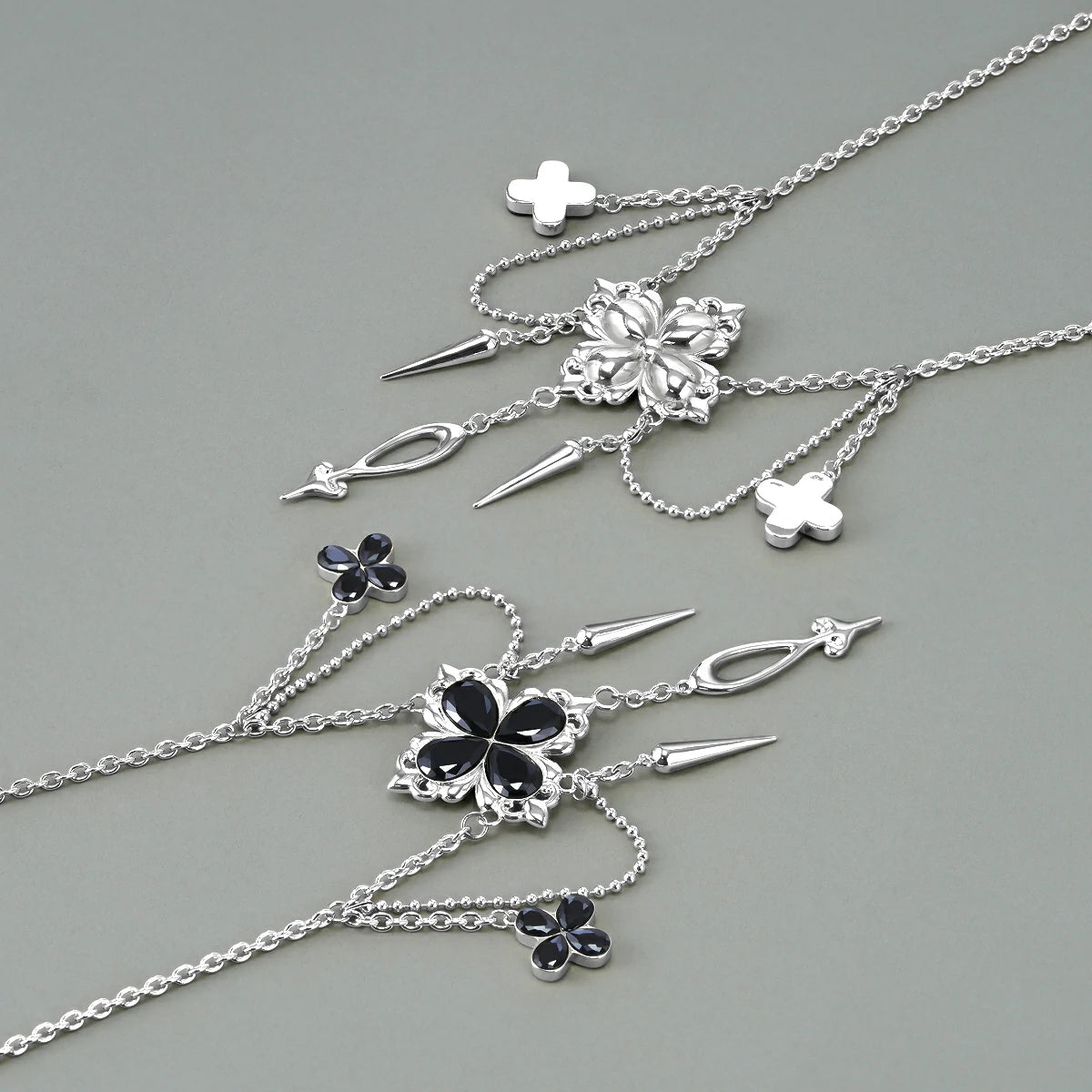 MIDNIGHT CLOVER NECKLACE