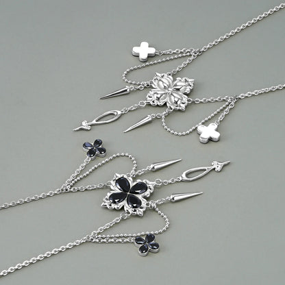 MIDNIGHT CLOVER NECKLACE