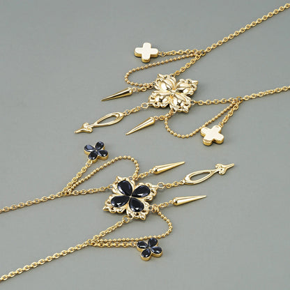 MIDNIGHT CLOVER NECKLACE