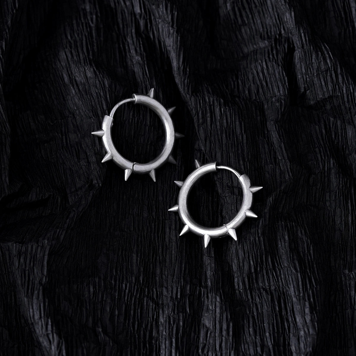 REBEL SPIKE HOOP EARRINGS