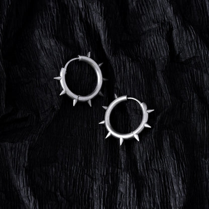 REBEL SPIKE HOOP EARRINGS