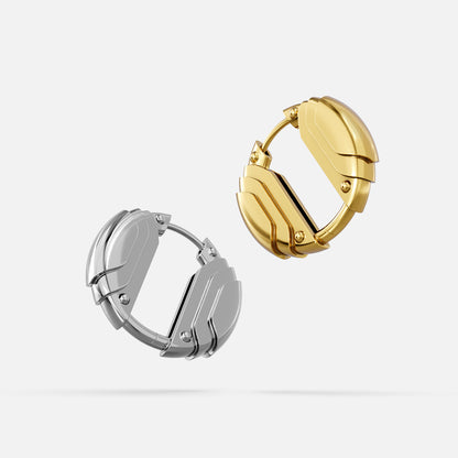 LAMINAR GUARD HOOP EARRINGS