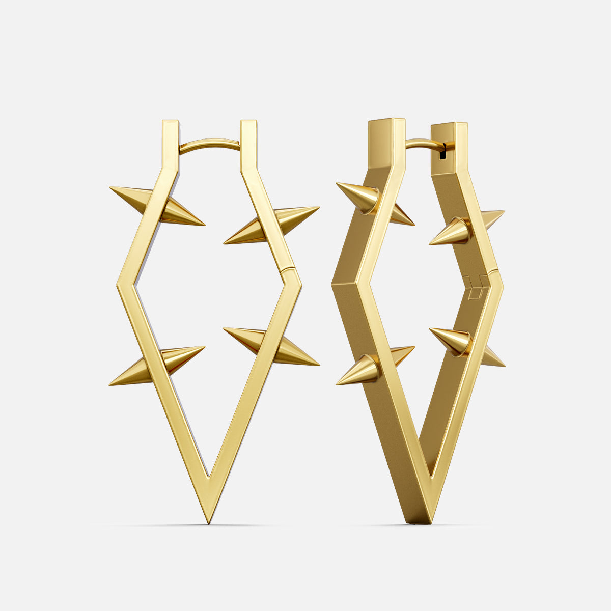 ANGULAR SPIKE FRAME EARRINGS