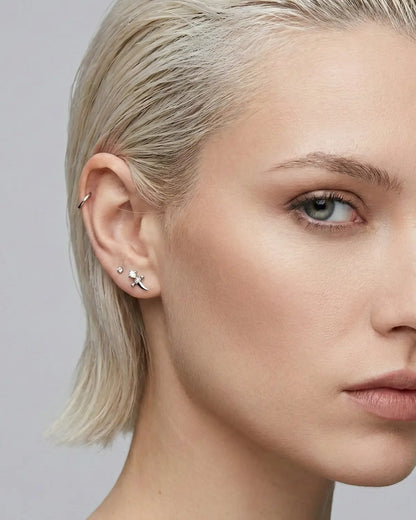 CRYSTAL DAGGER FLATBACK STUD