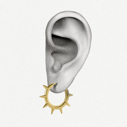REBEL SPIKE HOOP EARRINGS