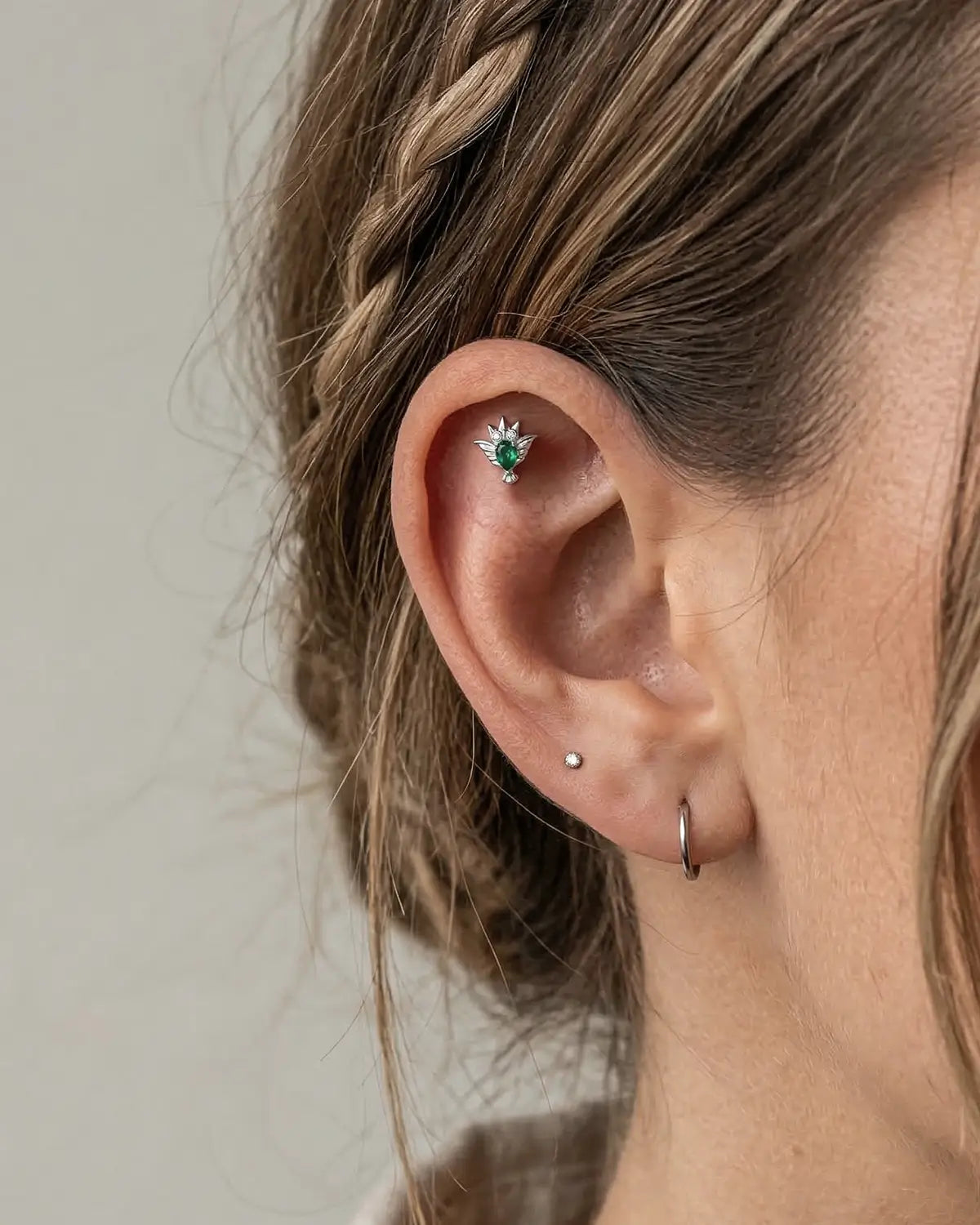 CRYSTAL OWL FLATBACK STUD