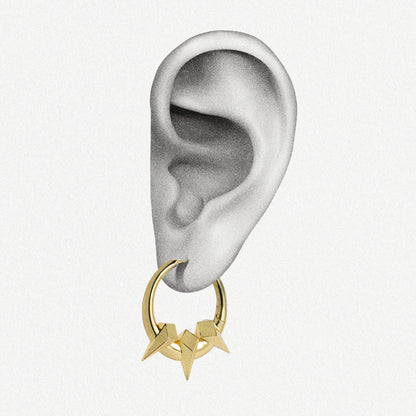 TRI-SPIKE CREST EARRINGS