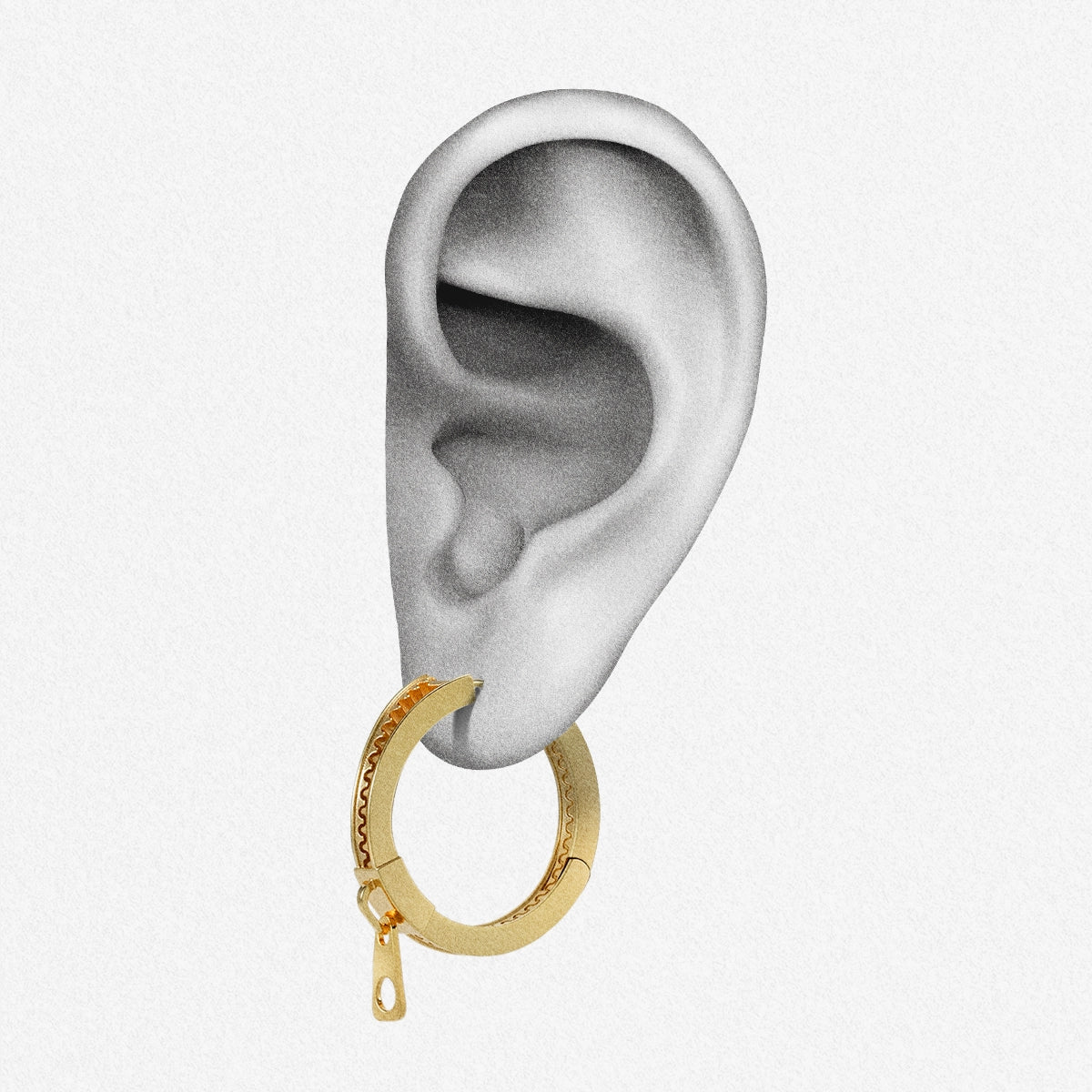 ZIPPER LOOP EARRINGS