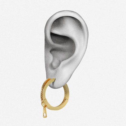 ZIPPER LOOP EARRINGS