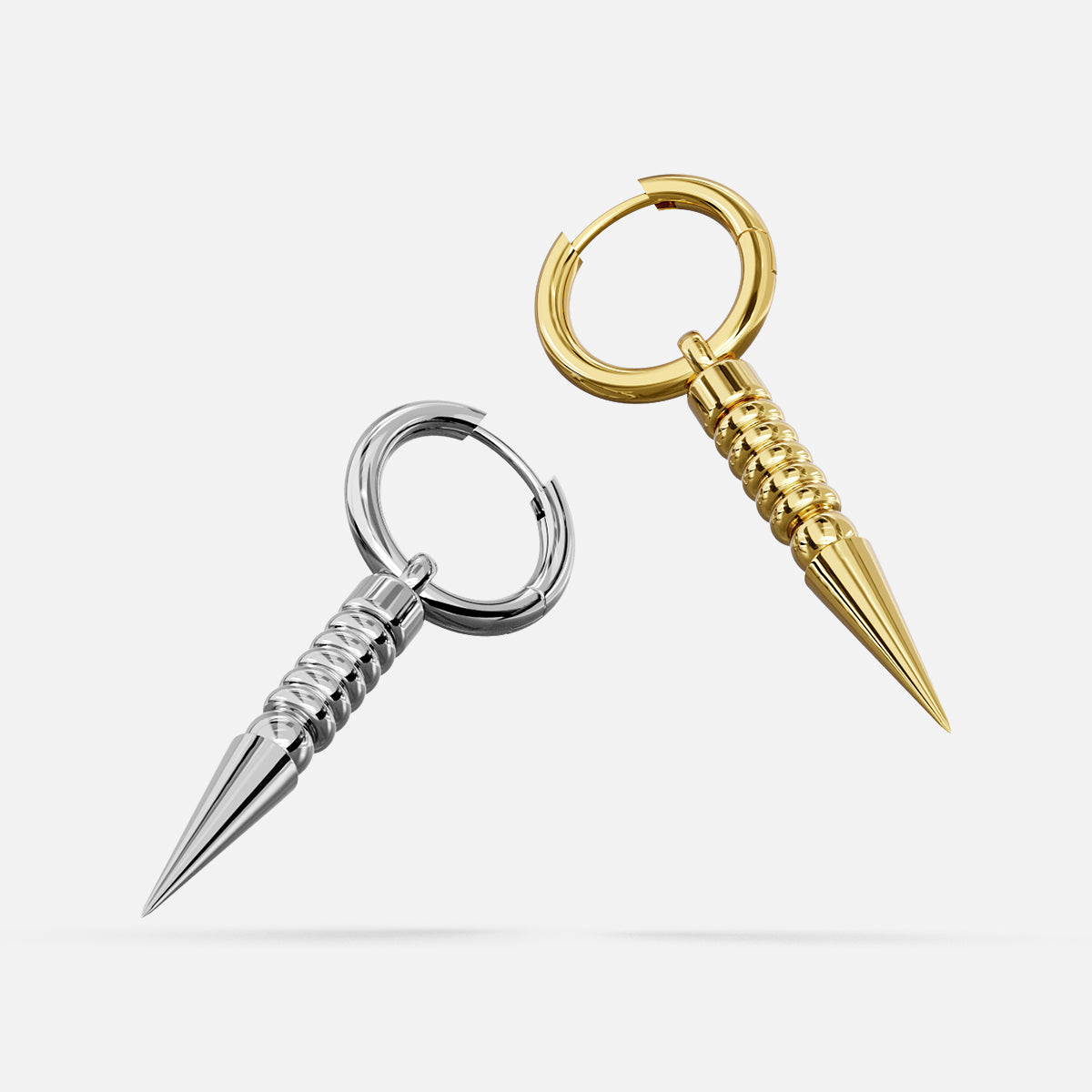 THORN DROP HOOPS EARRINGS