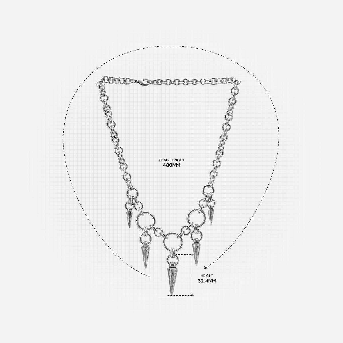 WARDEN SPIKE NECKLACE