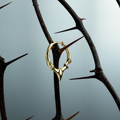 FANG CREST HOOP EARRINGS