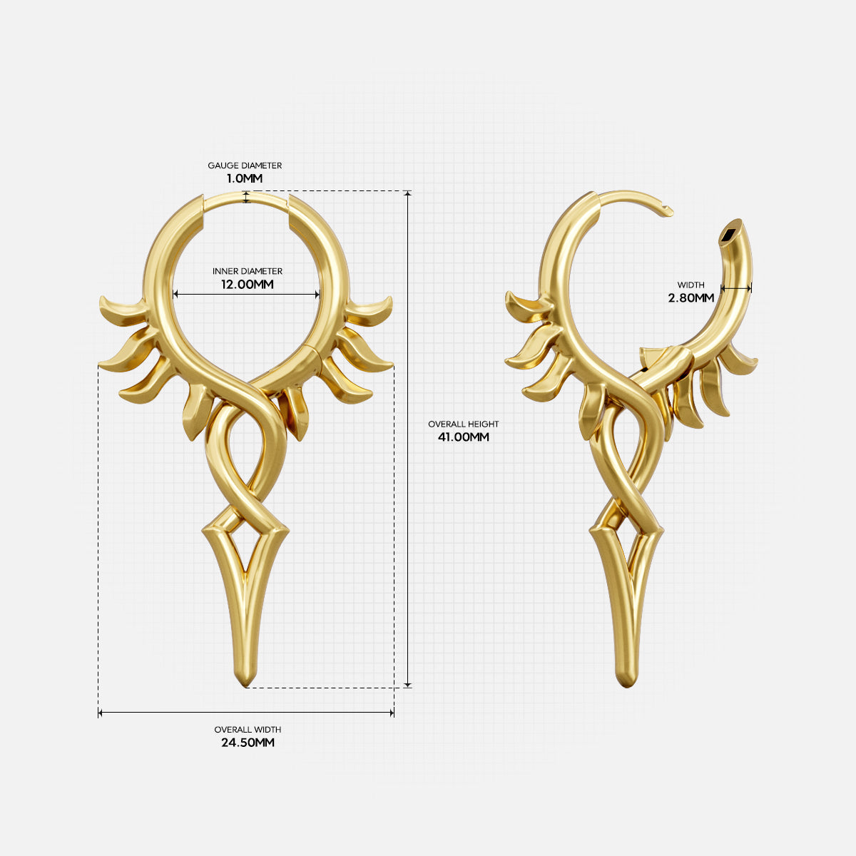 WARDEN SPIKE EARRINGS