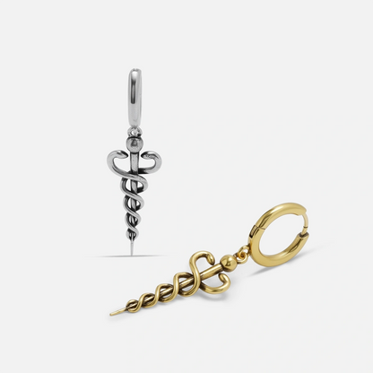 SERPENT STAFF EARRINGS