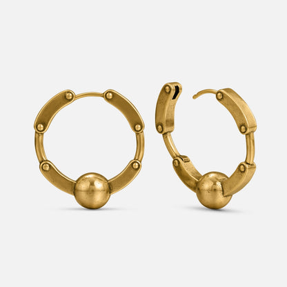 INDUSTRIAL SPHERE LINK EARRINGS