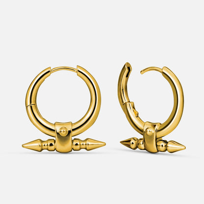 DUAL SPIKE HOOP EARRINGS