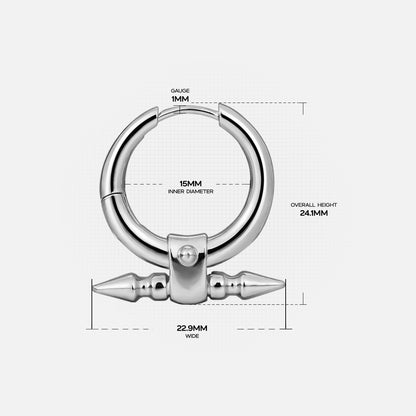 DUAL SPIKE HOOP EARRINGS