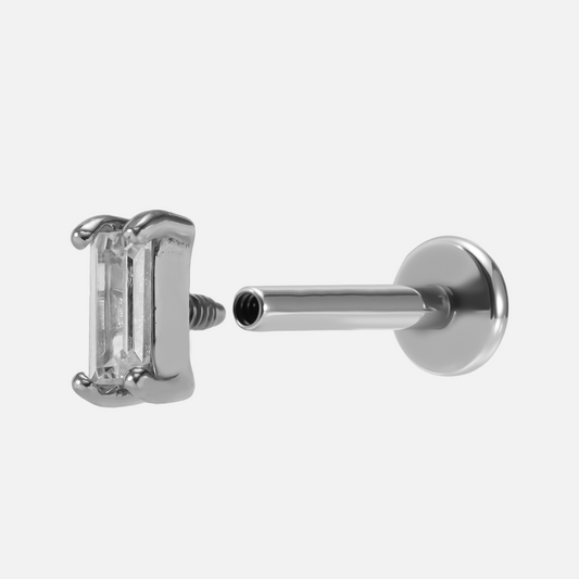 BRILLIANT RECTANGLE FLAT BACK STUD