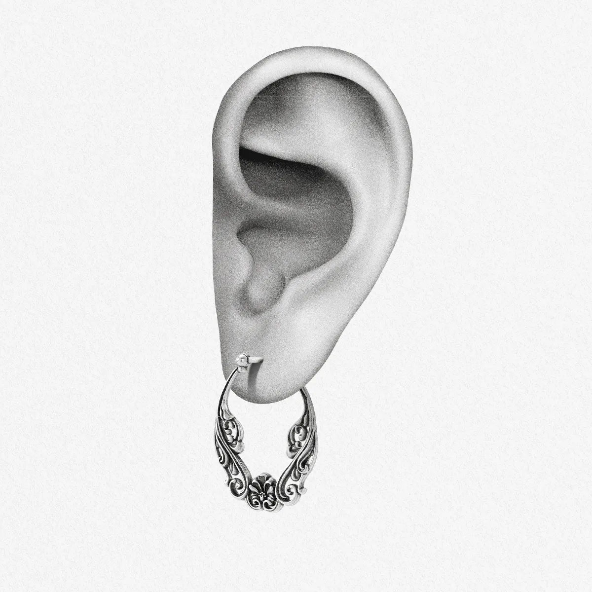 FLORAL SCROLL EARRINGS