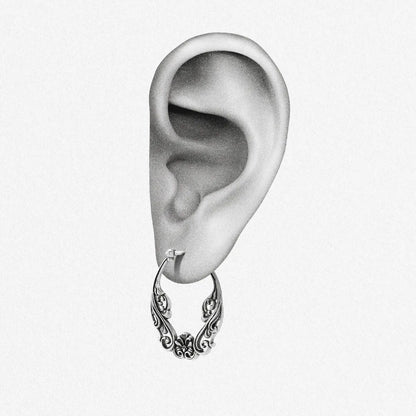 FLORAL SCROLL EARRINGS