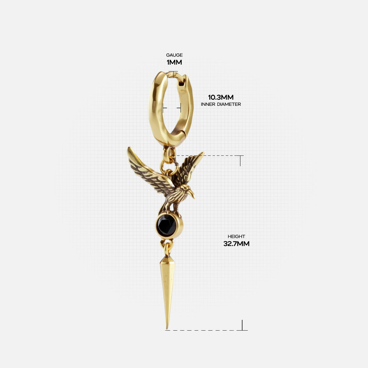 VESPER WING DAGGER EARRINGS