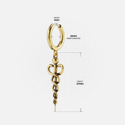 SERPENT STAFF EARRINGS