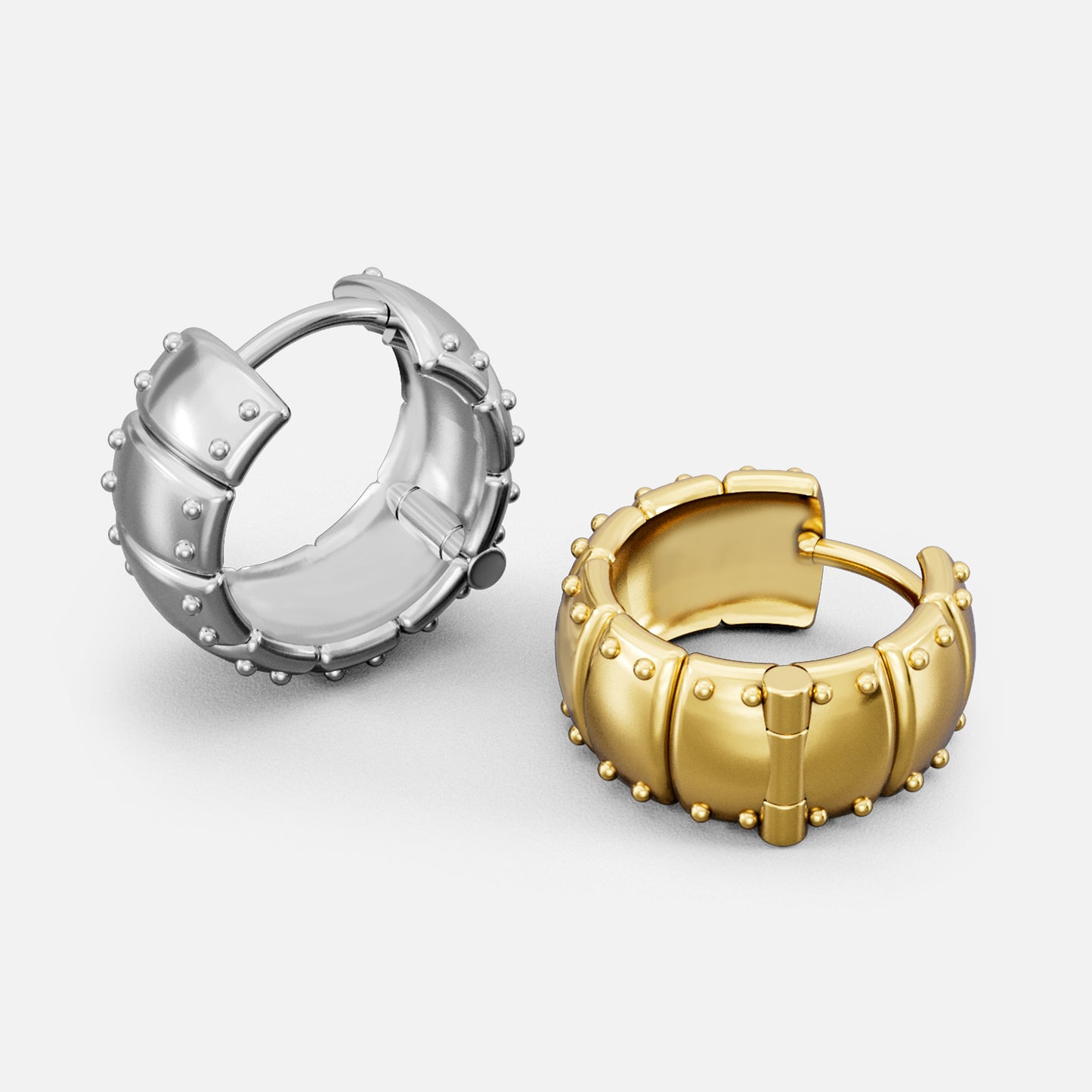 LAMINAR PLATE HOOP EARRINGS
