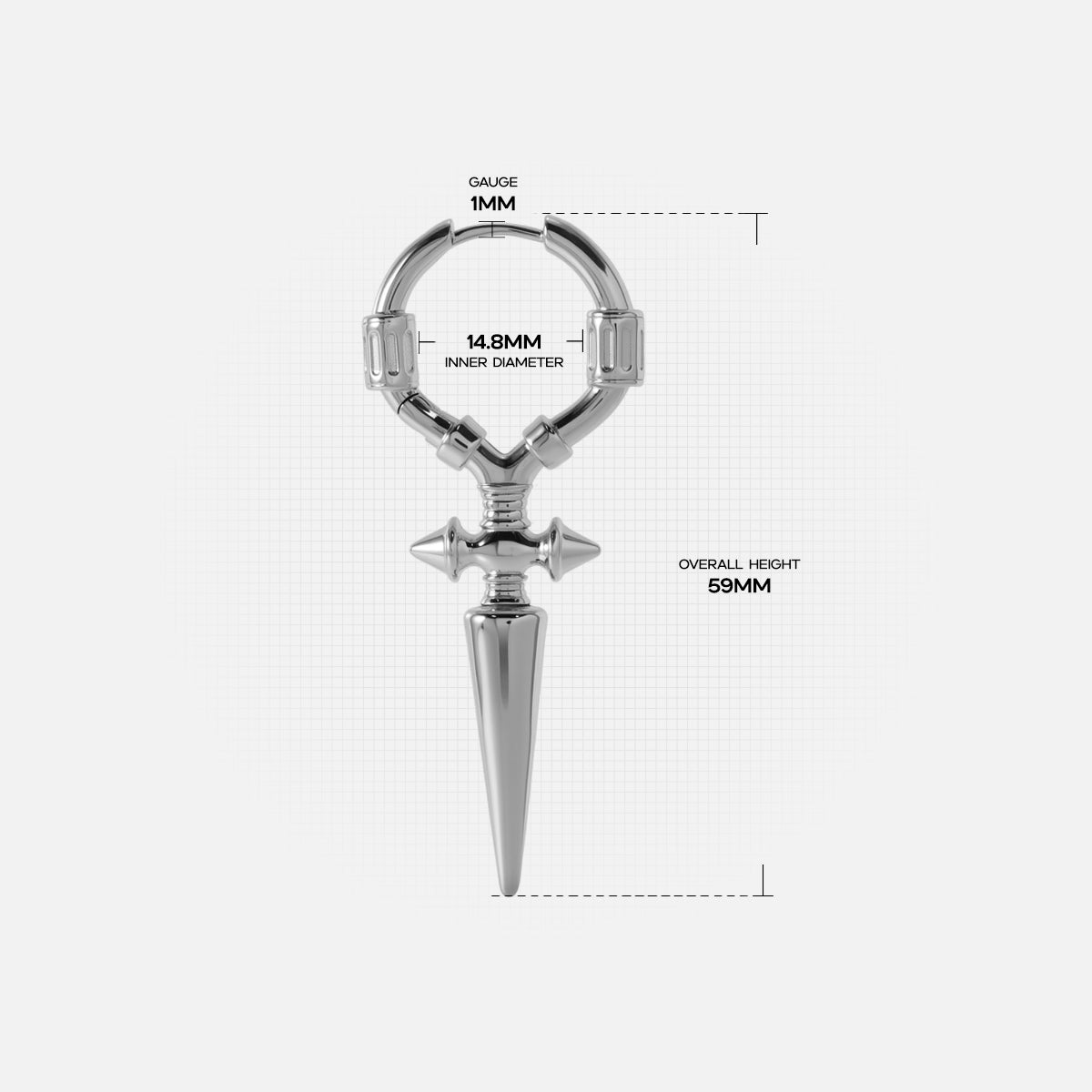 CROSSFORGE SPIKE EARRINGS