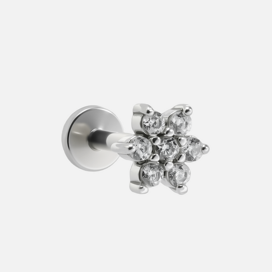TWINKLING PETALS FLAT BACK STUD