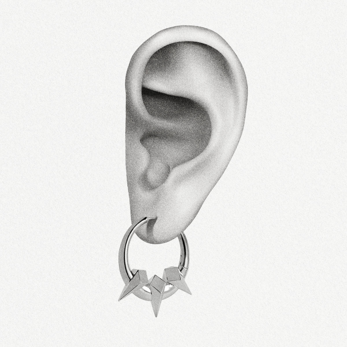 TRI-SPIKE CREST EARRINGS