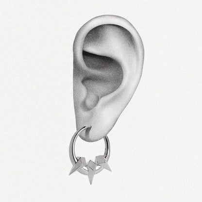 TRI-SPIKE CREST EARRINGS