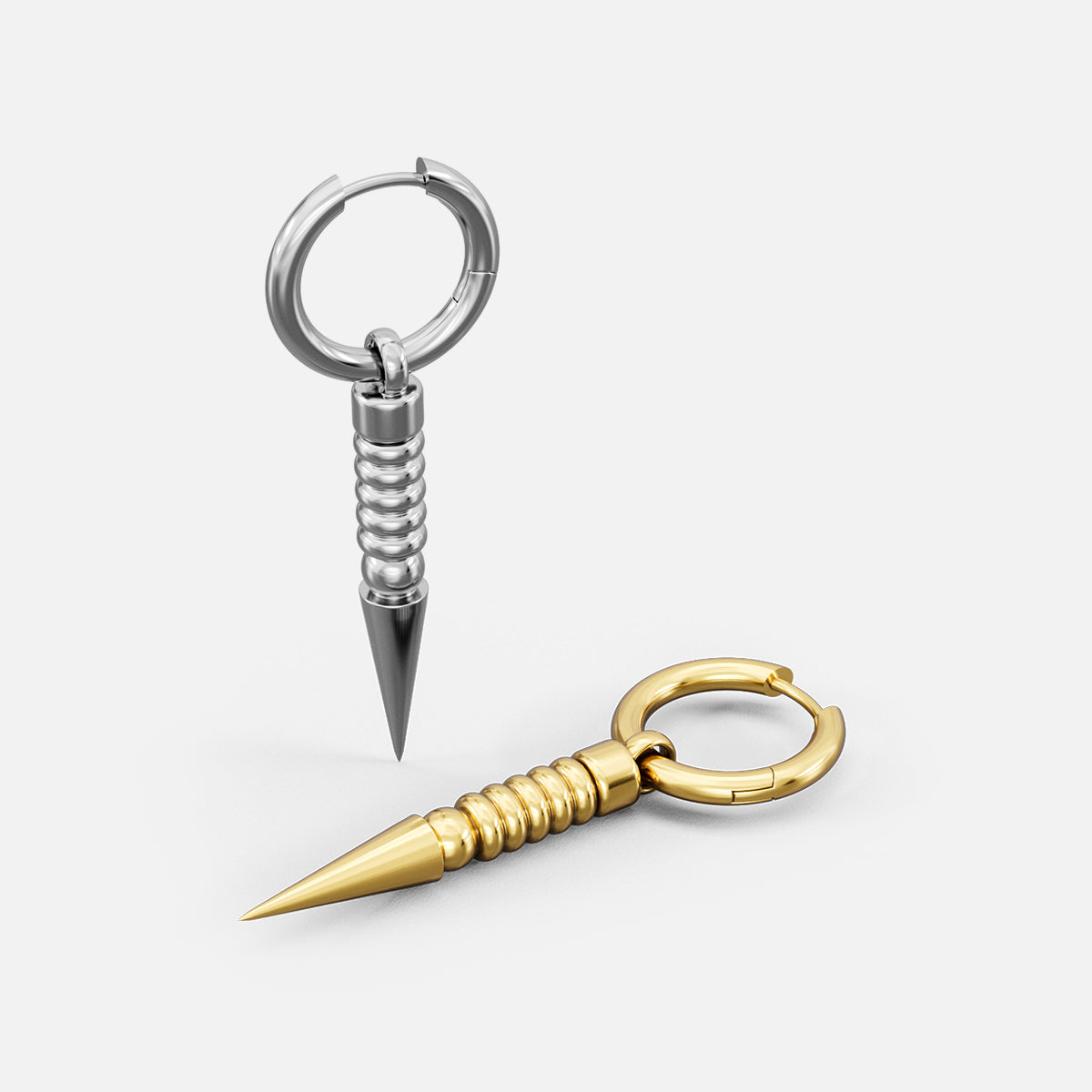 THORN DROP HOOPS EARRINGS