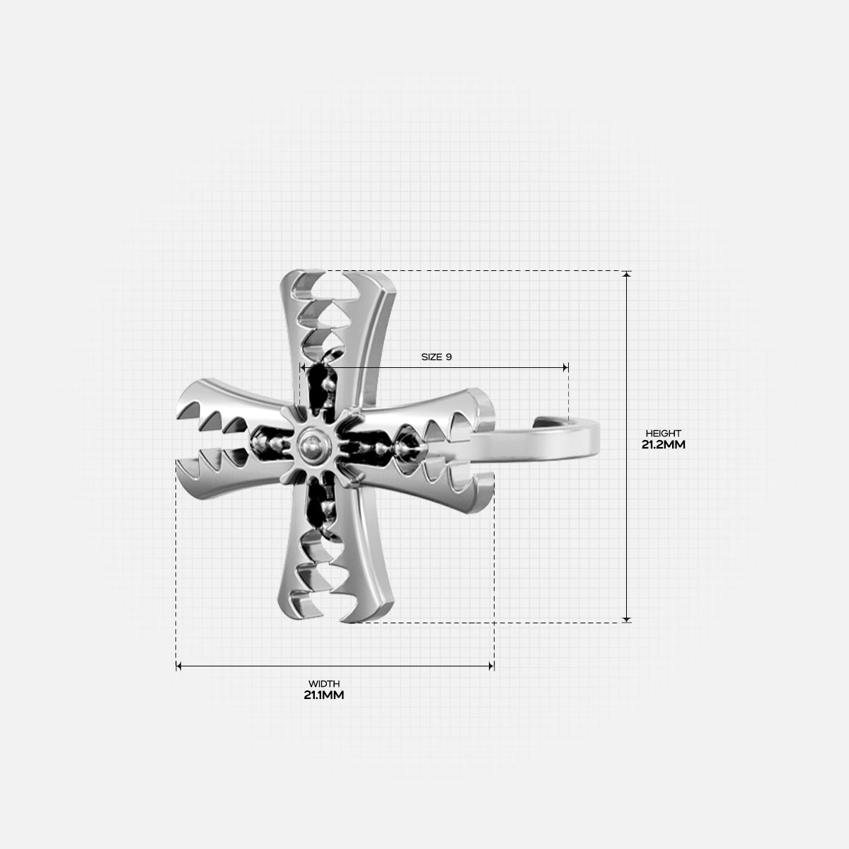 MANDIBLE CROSS RINGS