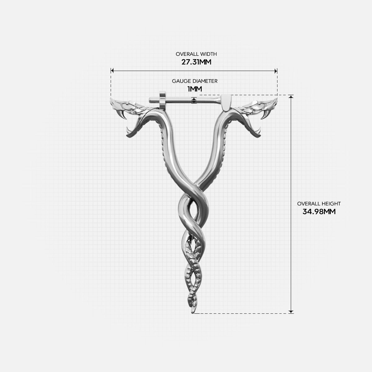 DUAL SERPENT EARRINGS