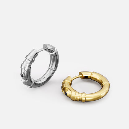 LAMINAR SEGMENT HOOP EARRINGS