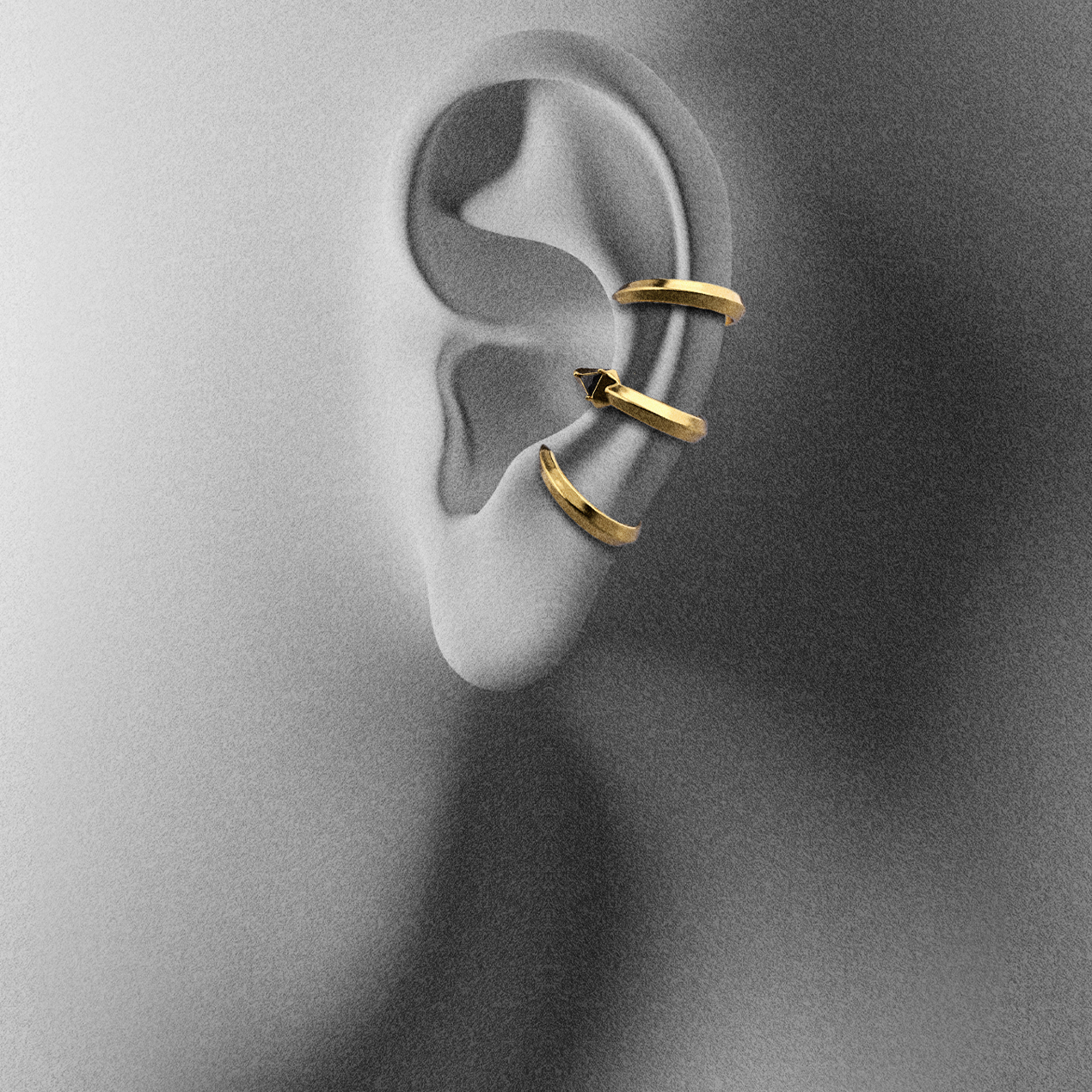 TWIN FANG EAR CUFFS