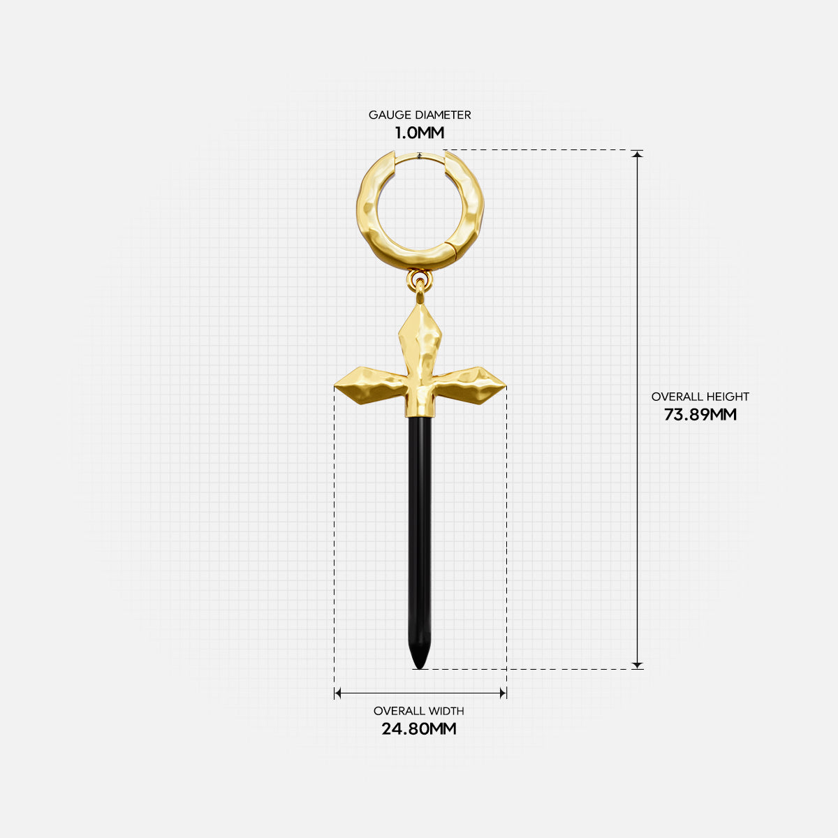 OBSIDIAN BLADE EARRINGS