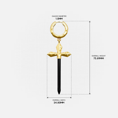 OBSIDIAN BLADE EARRINGS