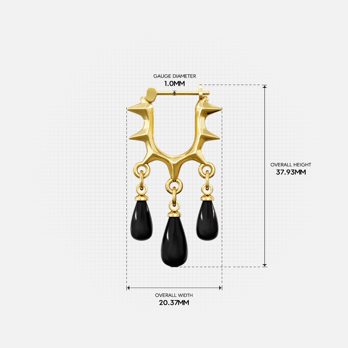 MIDNIGHT THORN EARRINGS