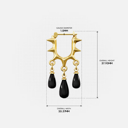 MIDNIGHT THORN EARRINGS