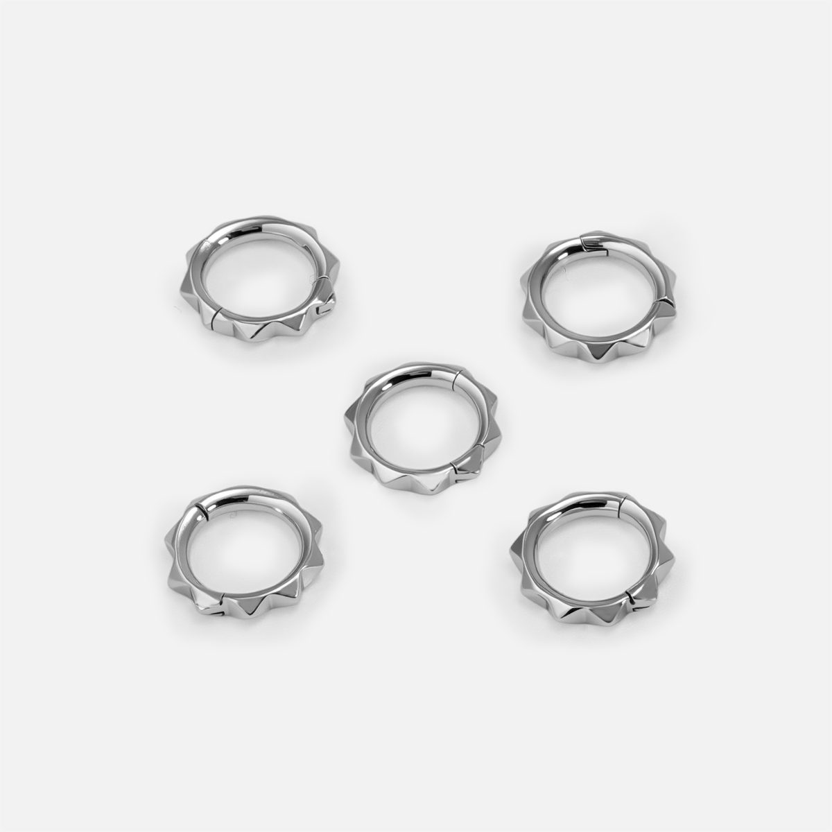 VERTEX SPIKE RING STACKS (5PCS)