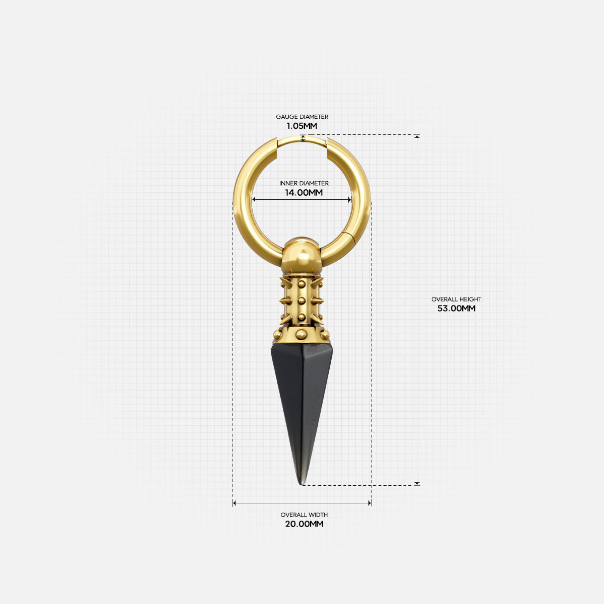 RIVET PRISM EARRINGS