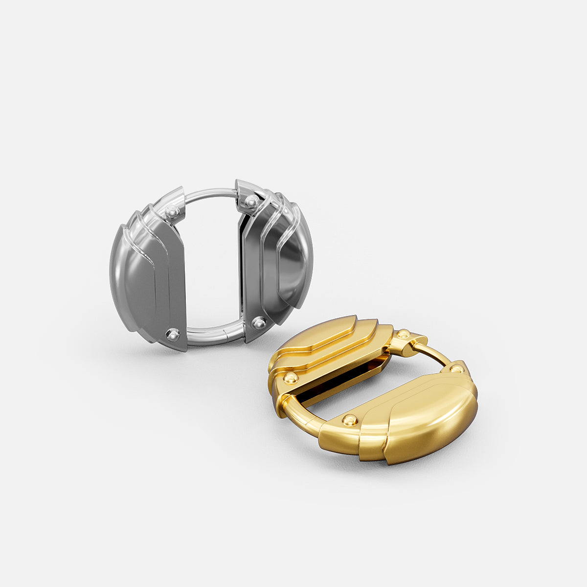 LAMINAR GUARD HOOP EARRINGS