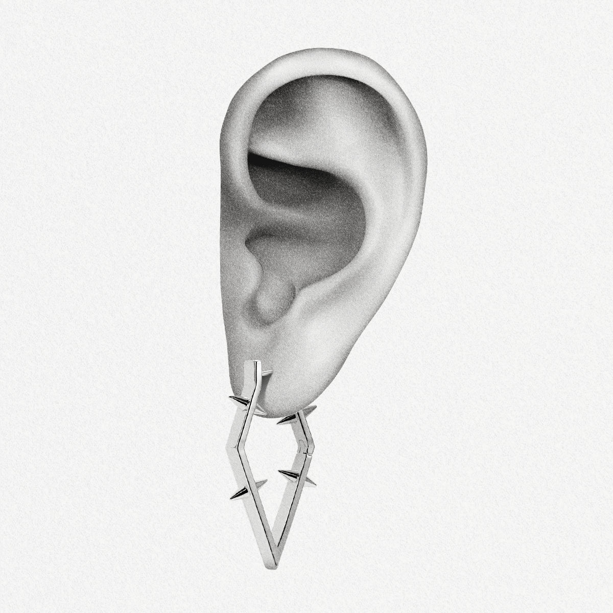 ANGULAR SPIKE FRAME EARRINGS