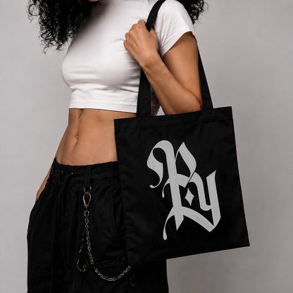 PUNKYOUTH GOTHIC MONOGRAM TOTE BAG